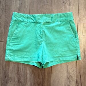 Ann Taylor Loft Womens Riviera Green Chino Shorts Size 2 Flat Front Casual